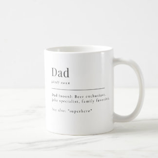 Mug Définition de dictionnaire minimaliste chic Papa