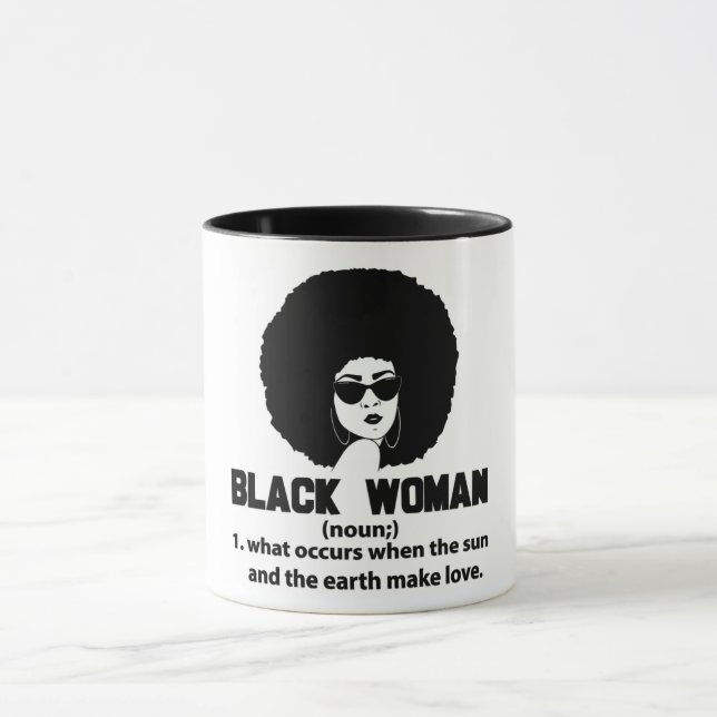 Mug Définition de femme noire (Centre)