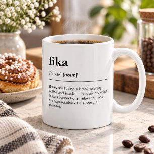 Mug définition de fika pause café suédoise dictionnair