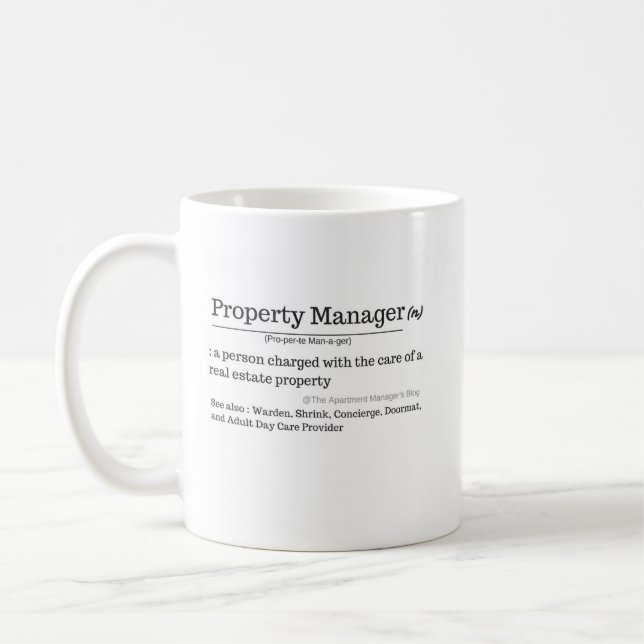 Mug Définition de gestionnaire immobilier (Gauche)