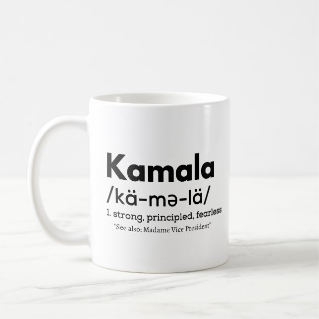 Mug définition de kamala, kamela, définition de kamala (Gauche)