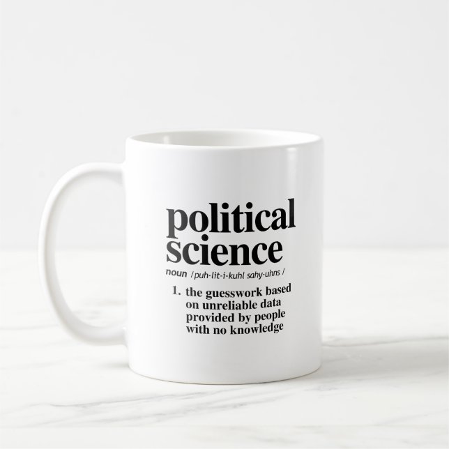 Mug Définition de la science politique (Gauche)