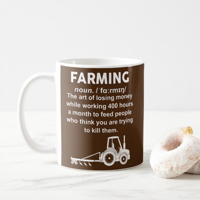 Mug Définition De L'Agriculture Pour Les Agriculteurs  (Avec donut)