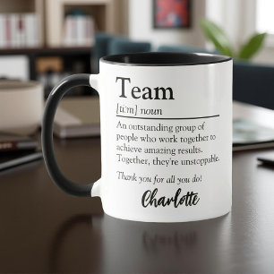 Mug Définition de l'équipe Appréciation personnalisée 
