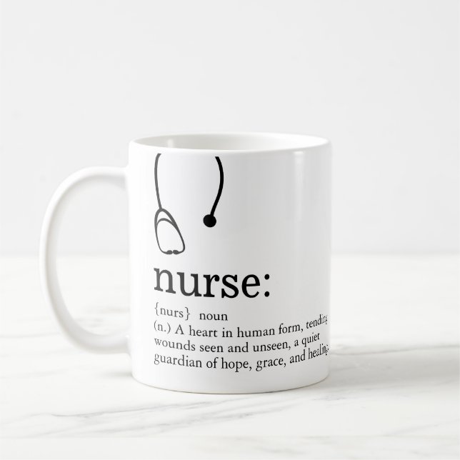 Mug Définition de l'infirmière (Gauche)