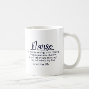 Mug Définition de l'infirmière drôle personnalisée