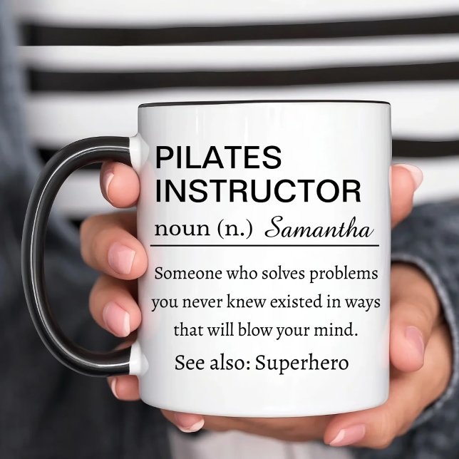 Mug Définition de l'instructeur Pilates (Créateur téléchargé)