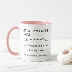 Mug Définition de Maman Great Pyrenees personnalisée