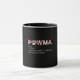 Mug Définition de Pawma avec Empreinte de patte floral