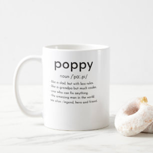 Mug Définition de Poppy drôle grand-père Fête des 
