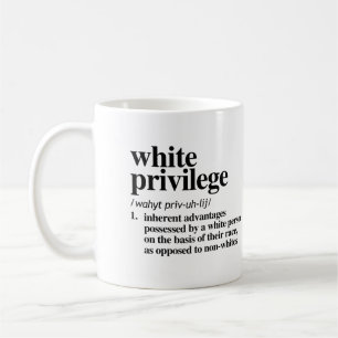 Mug Définition de privilège blanc