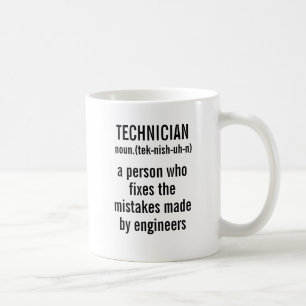 Mug Définition de technicien une personne qui fixe le