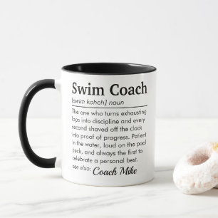 Mug Définition d'entraîneur de natation Appréciation p