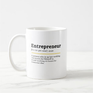 Mug Définition d'entrepreneur Personnalisée