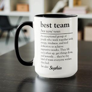Mug Définition d'équipe idéale personnalisée Appréciat