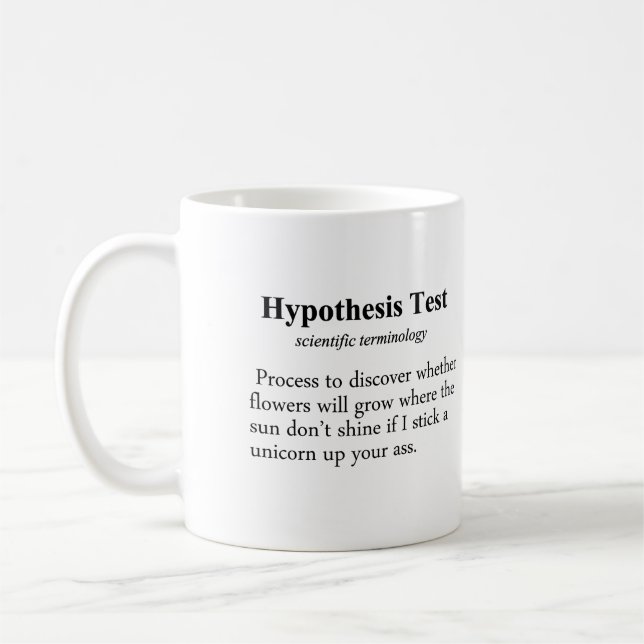 Mug Définition d'essai d'hypothèse (Gauche)