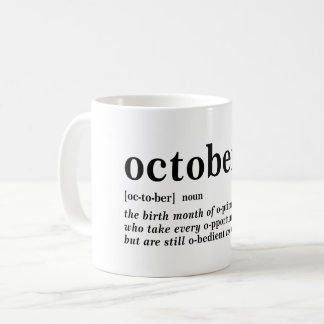 Mug Définition d'octobre