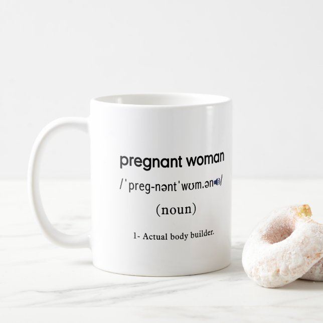 Mug définition drôle de femme enceinte (Avec donut)