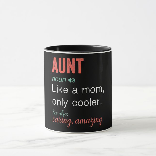 Mug Définition drôle de la tante (Centre)