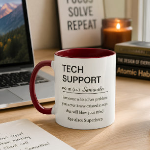 Mug Définition drôle de support technique personnalisé