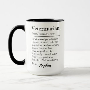Mug Définition drôle de vétérinaire Citation d'amour d