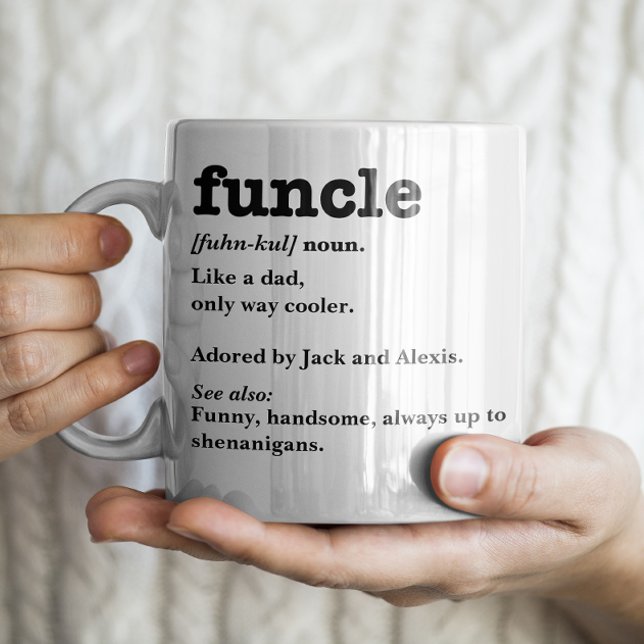 Mug Définition du cercle - Oncle personnalisable (Créateur téléchargé)