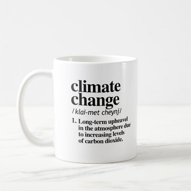 Mug Définition du changement climatique (Gauche)