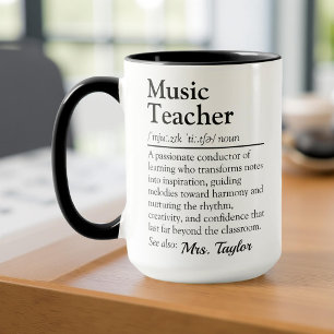 Mug Définition du professeur de musique - Appréciation