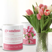 Définition Élégante De Grand-Mère Rose Avec Tulipe