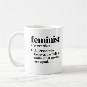 Mug Définition féministe - une personne qui croit de