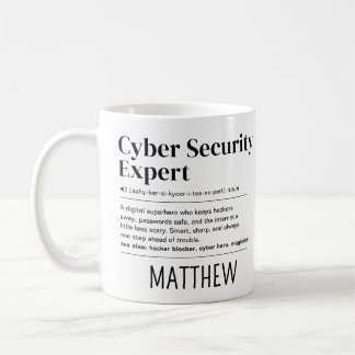 Mug Définition personnalisée d'expert en cybersécurité