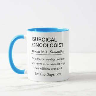 Mug Définition personnalisée d'oncologue chirurgical