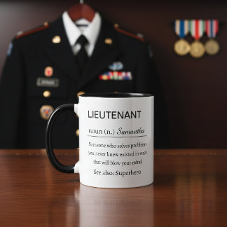 Mug Définition Personnalisée et Drôle de Lieutenant