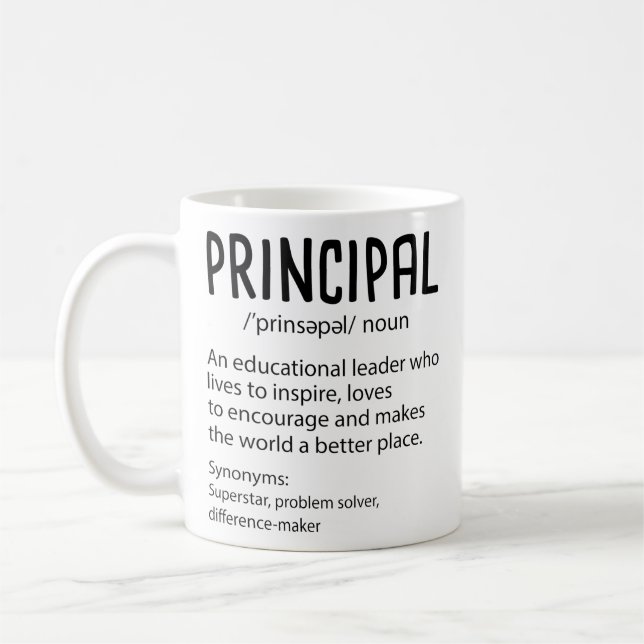 Mug Définition principale Drôle cadeau pour enseignant (Gauche)