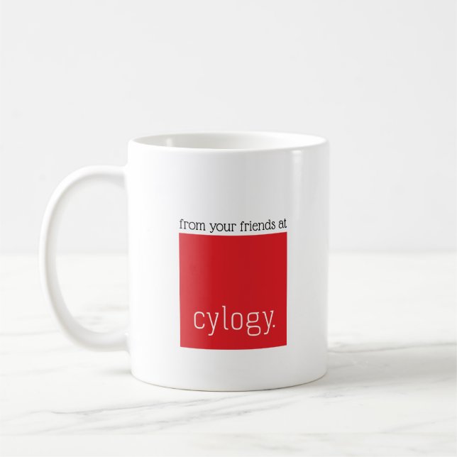 Mug Dégagez votre logo de compagnie de l'humour | de (Gauche)