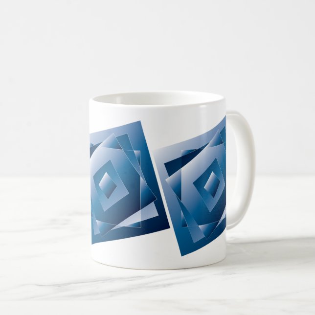 Mug dégradé bleu 1 (Devant droit)