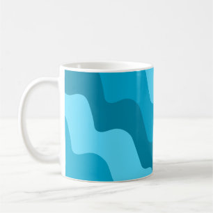 Mug Dégradé bleu ondulé des vagues océaniques