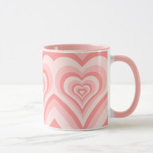 Mug Dégradé de cœurs roses – Amour de fille mignon