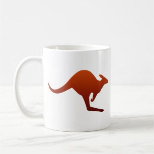 Mug Dégradé de désert orange brûlé silhouette de kango