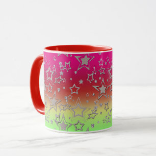 Mug Dégradé de Noël paillettes brillantes confettis ét