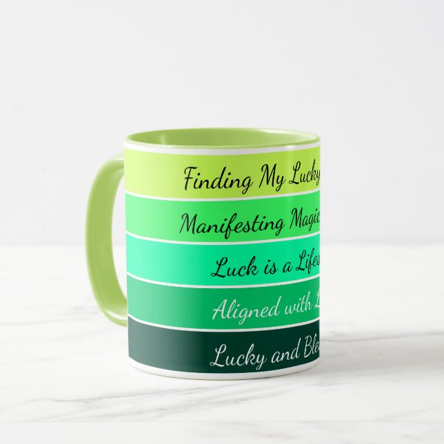 Mug Dégradé Moderne de la Saint-Patrick (Devant gauche)