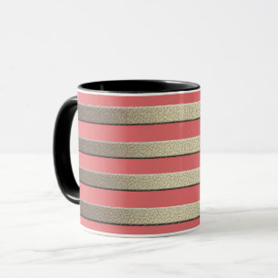 Mug Dégradé rayé à rayures cora à paillettes dorées