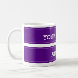 Mug dégradé violet BANNER + votre texte