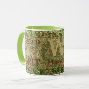 Mug Déguisement Terre Brun Vert Camouflage Paillettes