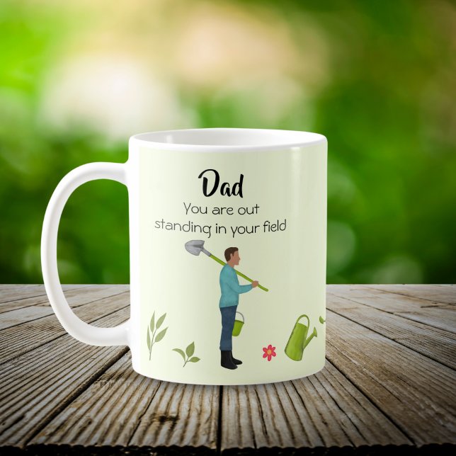 Mug Dehors Papa marrant jardiner Fête des Pères (Créateur téléchargé)