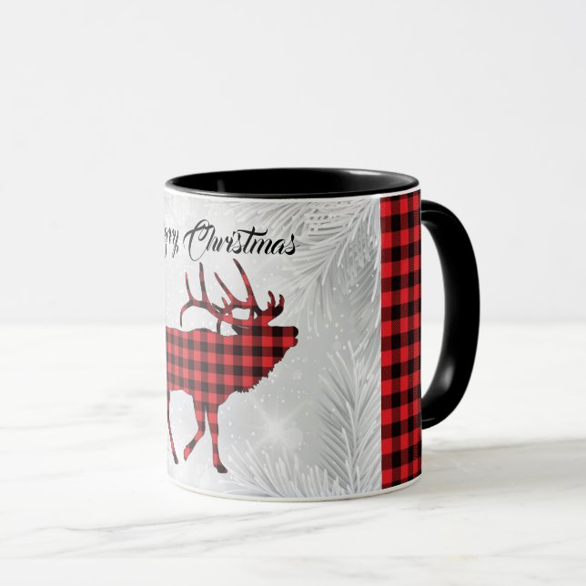 Mug d'élans rouges et noirs (Devant droit)