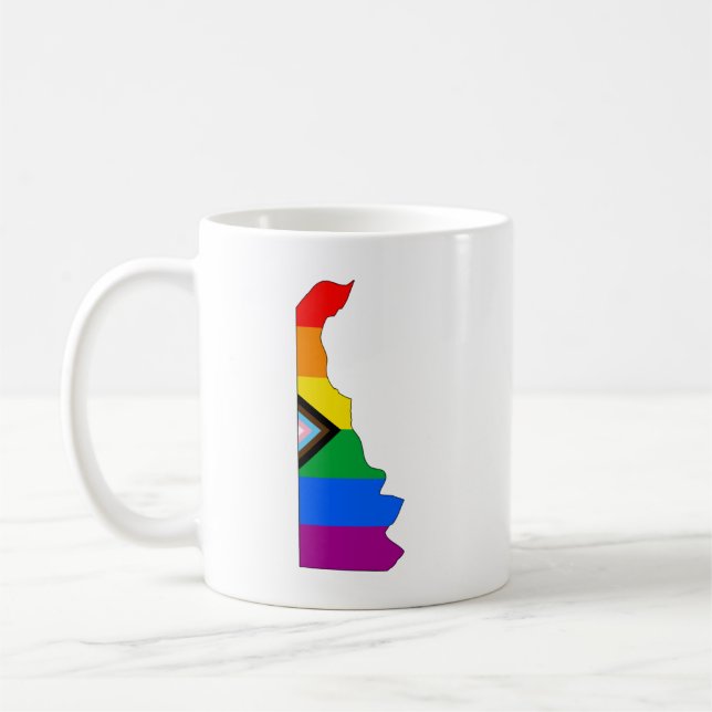 Mug Delaware State Pride Fierté LGBTQ Progress Pride (Gauche)