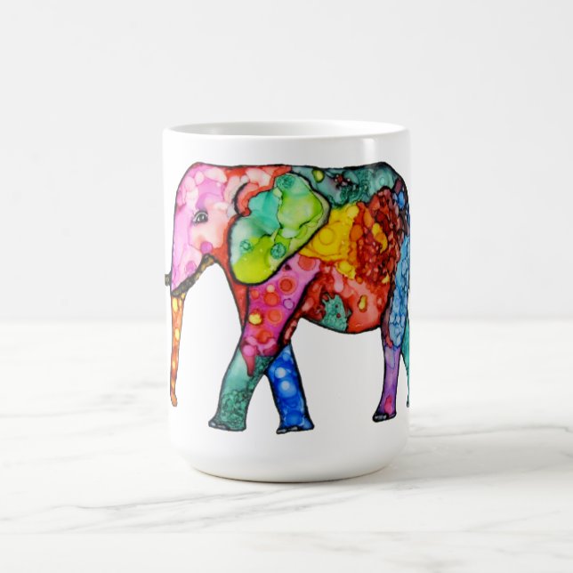 Mug d'éléphant mignon et coloré (Centre)