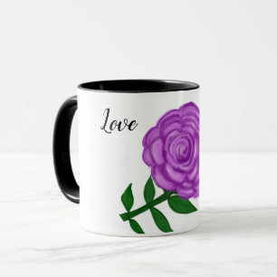 Mug Délicat Amour Fleur Violet