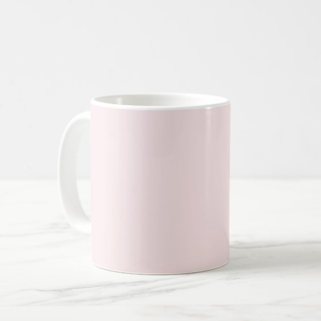 Mug Délicat couleur unie rose pâle (Devant gauche)
